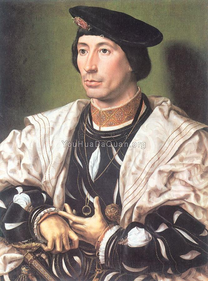 Portrait of Baudouin of Burgundy - 扬·玛布斯